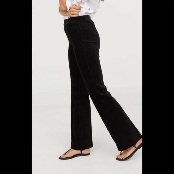 h&m wide leg corduroy pants